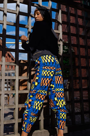 
            
                Load image into Gallery viewer, MAZIRA AFRICAN PRINT WOMEN&amp;#39;S CARGO PANT - KEJEO DESIGNS
            
        