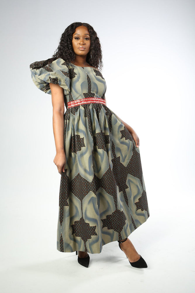
            
                Load image into Gallery viewer, MELISSA African Print Dress DRESS KEJEO 
            
        