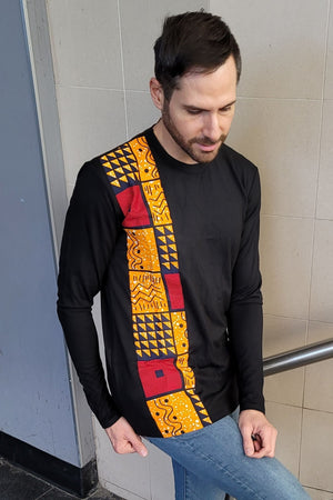 MIKO African Print Long Sleeve Men's Shirt - KEJEO DESIGNS