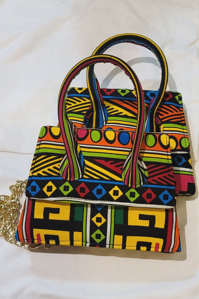 
            
                Load image into Gallery viewer, OREYLA African Print Mini Bag - KEJEO DESIGNS
            
        