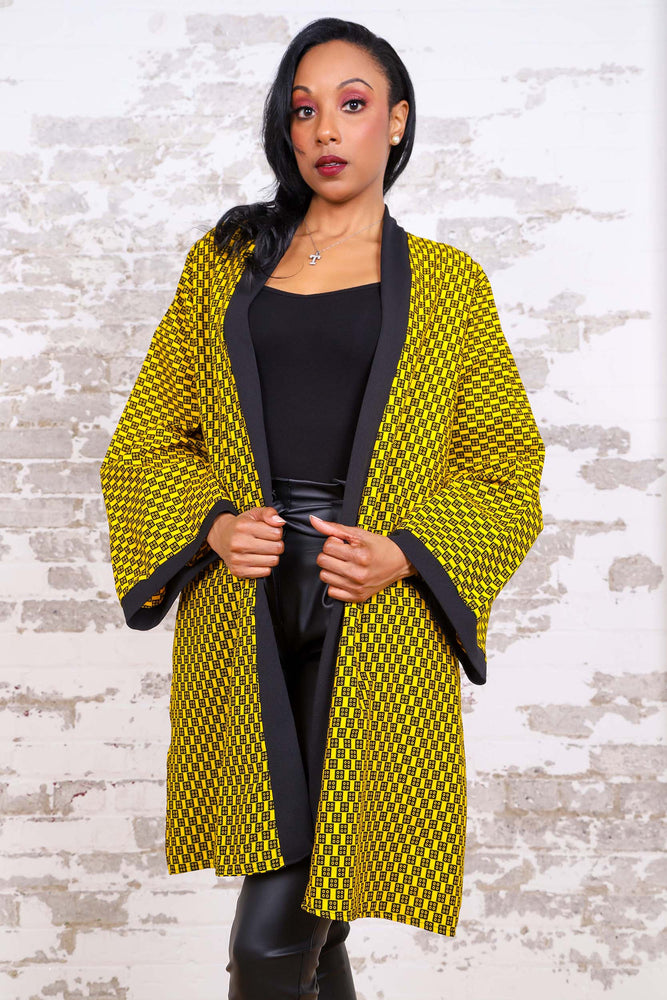 
            
                Load image into Gallery viewer, SONEKA AFRICAN PRINT KIMONO WOMEN&amp;#39;S DRESS/TOP - KEJEO DESIGNS
            
        