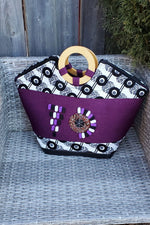 TELIYA African Print Bag (Purple) - KEJEO DESIGNS