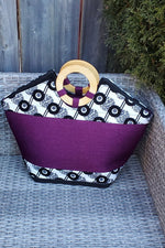 TELIYA African Print Bag (Purple) - KEJEO DESIGNS